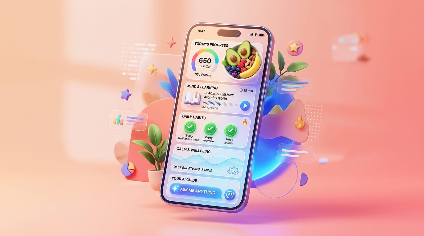 Sweetself 10+-in-1 Personal Growth Super App Dashboard