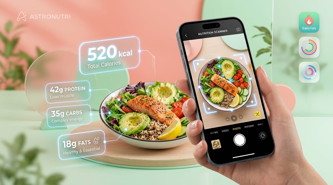AI Nutrition Scanner identifying macros and calories